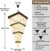 W32In X H94.5In Large Black Gold Crystal Chandelier,Square Crystal Raindrop Chandelier High Ceiling Pendant Light for Entrance Villa Foyer Ceiling Lighting Fixtures