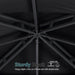 Outdoor Garden Gazebo for Patios with Stable Steel Frame and Netting Walls (10X12,Black)