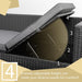 4-Piece PE Wicker Patio Set with 43" Propane Fire Pit Table, Grey