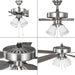 Airpro 52 In. Brushed Nickel 5-Blade AC Motor Transitional Ceiling Fan with Light