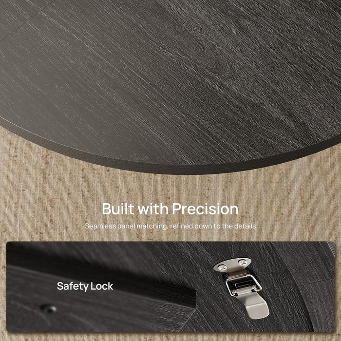 Round FortySevenInch Dining Table Charcoal Grey Model