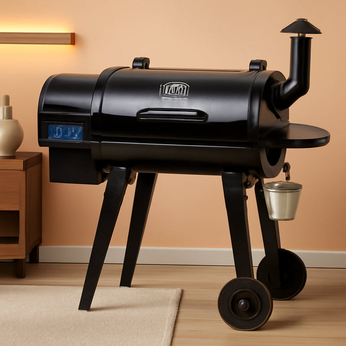 ZPG-450A Wood Pellet Grill & Smoker with PID V2.1 Controller, 459 Sq in Cook Area, Meat Probe, Foldable Shelf, 8 in 1 BBQ Grill Outdoor Auto Temperature Control, Black