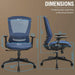 Ergonomic Mesh Office Chair,Comfy Computer Desk Chair - BIFMA 5.1 Certified Commercial Swivel Task Chair for Home Office - Adjustable Lumbar Support & Armrests,Tilt Function,Wide Seat