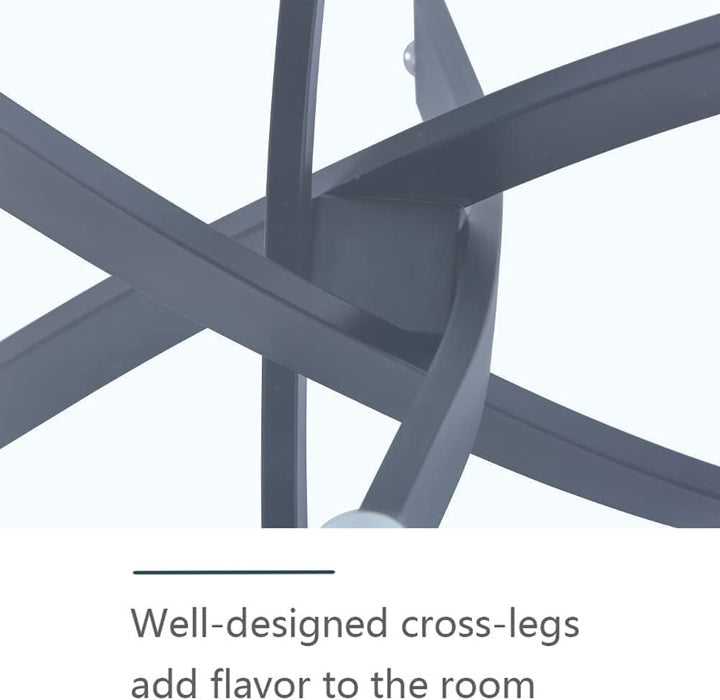 Tempered Glass Dining Table with Black Metal Legs, 47In Modern Rectangular Kitchen Table for Kitchen Dining Room Home Office (47.24 * 27.55, Black)