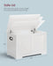 Storage Chest, Storage Trunk with 2 Safety Hinges, Storage Bench, Shoe Bench, Farmhouse Style, 15.7 X 31.5 X 18.1 Inches, for Entryway, Bedroom, Living Room, Cloud White ULSB062T14
