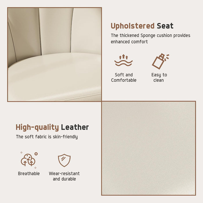 Swivel Bar Stools Set of 3，25''H Counter Height Bar Chairs with Back, PU Leather Kitchen Stools, Thickened Widened Cushion and Backrest,Barstools for Kitchen Island, Bar, Cafe, Dining Room