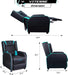 VIT Gaming Recliner Chair Racing Style Single PU Leather Sofa Modern Living Room Recliners Ergonomic Comfortable Home Theater Seating, Teal