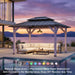 10' X 12' Outdoor Wood Gazebo,Metal Hardtop Gazebo,Color DIY Permanent Pavilion with Galvanized Steel Double Roof for Backyard, Garden(Windproof, Snow-Load Bearing, Waterproof, Rustproof)