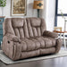 Loveseat Recliner Sofa for Living Room, Extra Wide Modern Overstuffed 2 Seat Reclining Manual Sofa Chair, Daul Recliner with Hidden Armrest Cup Holders, Breathable Fabric, Light Brown(Loveseat)