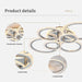 LED Ceiling Lamp 76W Modern Close to Ceiling Light Dimmable 6 Rings Ceiling Chandelier for Living Room Bedroom,Chrome