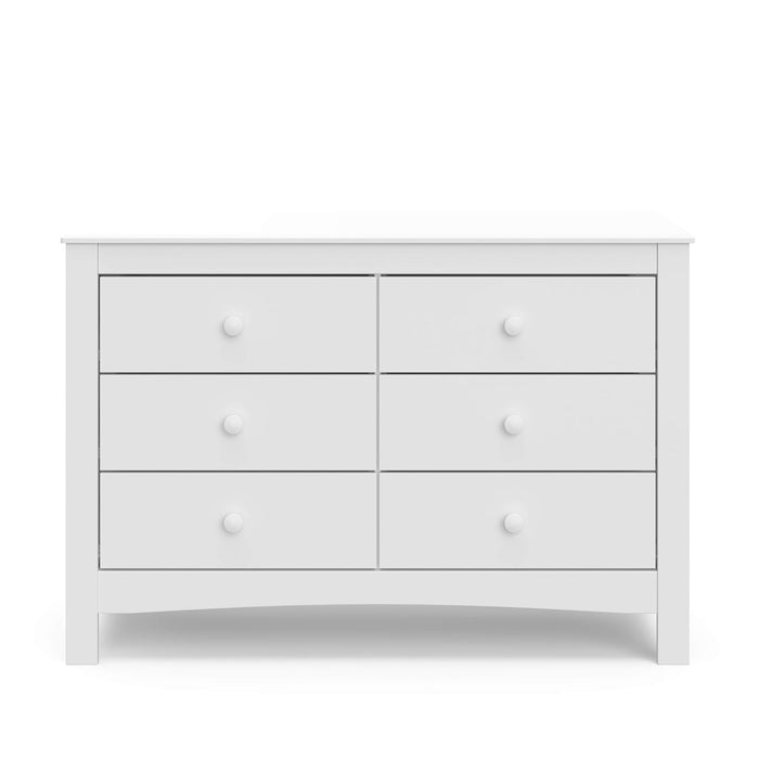 Noah 6 Drawer Double Dresser (White) - GREENGUARD Gold Certified, 6 Drawer Double Dresser for Kids Bedroom or Nursery, Bedroom Furniture Dresser, Universal Design for Nursery and Kids Bedroom