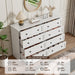 55In White 8 Drawer Double Dresser for Bedroom,Large Wood Storage Chest