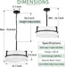 PureWhite Linen Drum Pendant Chandelier 15.7Inch Wide