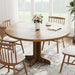 Round Dining Table 47 Inch Brown MatteTexturedFinish