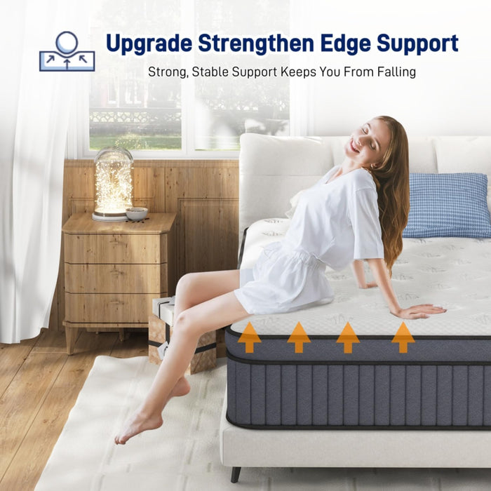 14 Inch Medium Plush King Size Mattress [Upgraded] King Hybrid Mattresses in a Box with Gel Memory Foam & Pocket Springs, Strong Edge Support,Pressure Relief,Certipur-Us,365-Night Trial