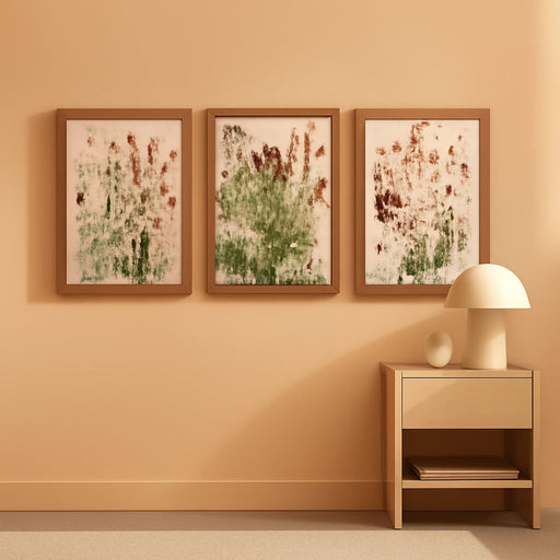 3 Piece Vintage Wildflower Botanical Framed Canvas Wall Art 16X24 in | Uv Fade-Resistant Ink, Giclée Print, Wooden Frame, Triptych Nature Floral Artwork, Ready to Hang, Living Room Bedroom Decor