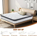 12 Inch Queen Hybird Mattress, Breathable Medium Firm White Queen Mattress