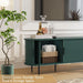 70" Modern TV Stand with Tambour Door for Tvs up to 80", Entertainment Center with Storage, Fluted Television Consoles for Home, Living Room, Green