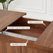 55"-71" Extendable Dining Table with Storage, Expandable Kitchen Table for 4-6, Space Saving Dining Room Table with Hidden Storage Cabinet, Adjustable Shelves & Fluted Base (Walnut)