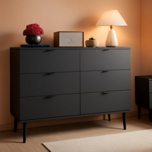 Black FortySevenPointTwoFourInch Dresser With Premium Storage Options