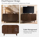 48" Buffet Cabinet with Storage, 3 Doors Sideboard, Auburn