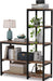 Book Shelf for Bedroom, 5-Tier Tall Bookshelf with 3 Display Shelves for Living Room, Wooden Bookcases Modern Free Standing Bookshelves for Office