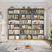 6 Tier Tall Bookshelf Bookcase with Open Display Shelves, Dark Gray