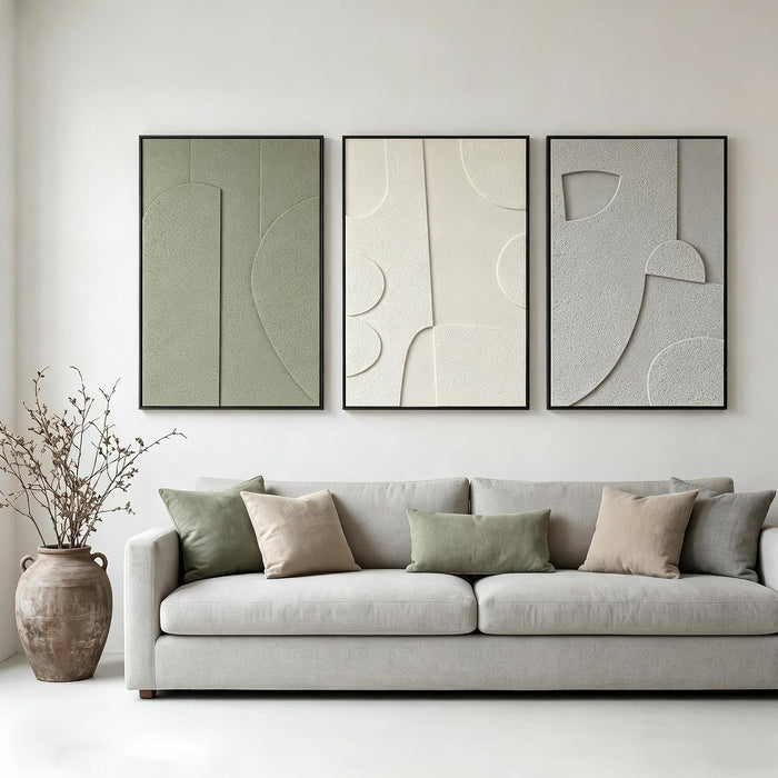 ThreeDimensional Sandstone Wall Art With Black Frame