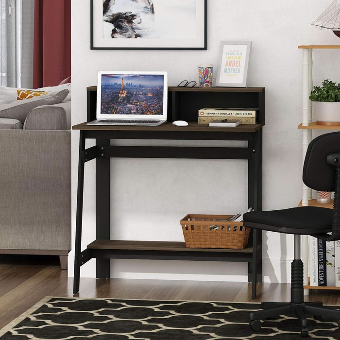 Simplistic a Frame Computer Desk, 17.9"D X 31.6"W X 35.5"H, Columbia Walnut