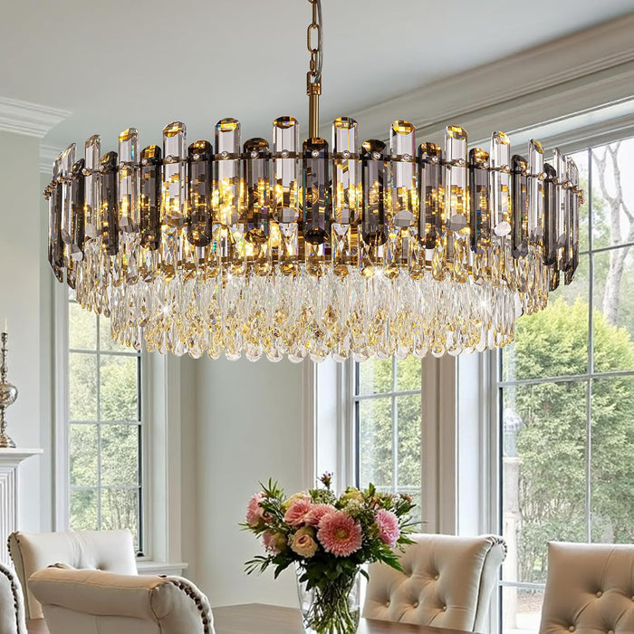 31.5 Inch Handcrafted Baroque Style Crystal Chandelier