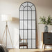 ElegantArched Windowpane 71x30 Full Length Mirror Black
