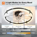 24'' Ceiling Fans with Lights and Remote, Low Profile Flush Mount Ceiling Fan with Light, 3000-6000K Dimmable LED Fandelier, Modern Small Black Ceiling Fan for Bedroom, Kitchen, Living Room