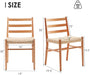 Wood Rattan Dining Room Chairs Set of 2 with Comfortable Woven Seat, Fully Assembled, Nature - Set of 4