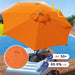 9FT Lyon Outdoor Patio Umbrella Outdoor Table Umbrella with Crank Market Umbrella 8 Sturdy Ribs UV Protection Waterproof and Push Button Tilt for Garden Deck Backyard Pool,Orange