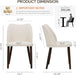 Upholstered Dining Chairs Set of 6, Modern Fabric Dining Room Kitchen Side Chair with Padded Seat and Wood Legs for Restaurant/Cafe, Beige