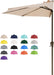 9Ft Half Umbrella Outdoor Patio Umbrella Market Umbrellas with Crank, 1/2 round Wall Umbrella 5 Sturdy Ribs UV Protection for Pool Garden Balcony Deck, Beige