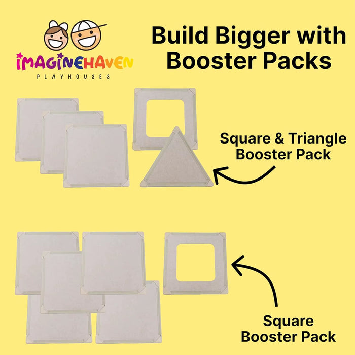 Playhouse Big Set - 16 Panel Kit, Lightweight Panels with Built-In Magnets Easily Snap Together