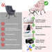 Lazy Chair with Ottoman, Modern Chair with Folding Footrest, Lounge Accent Chair, Comfortable Reading Chair, Oversized Armchairs for Bedroom, Study, Living Room, Courtyard (Pink)