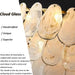 24In Gold Crystal Chandelier Modern Pendant Lighting 6-Light round Crystal Chandeliers for Kitchen Island Cloud Glass Multi-Tier Light Fixture for Dining Room, Living Room, Kitchen