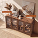 60" Curved Modern 4-Door Sideboard, Buffet Cabinet with Storage