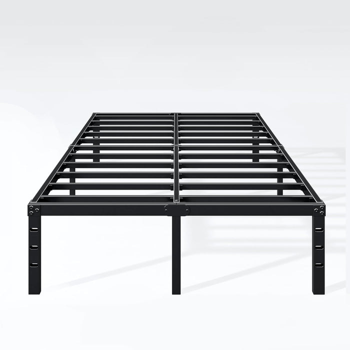 16 Inch Full Bed Frame, under Bed Storage, Black