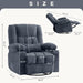 Massage Swivel Rocker Recliner Chair with Vibration Massage and Heat Ergonomic Lounge Chair for Living Room with Rocking Function and Side Pocket, 2 Cup Holders, USB Charge Port