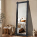 65x24Inch Black Full Length Mirror SolidPine Frame