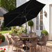 10 Ft Patio Umbrella Outdoor with Push Button Tilt, Black