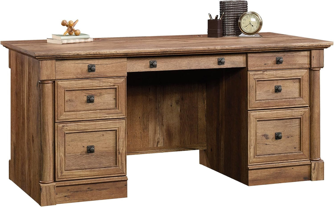 Palladia Executive Desk 65Inch Vintage Oak Surface