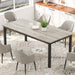 79 Inches Industrial Dining Table Greywashed Finish