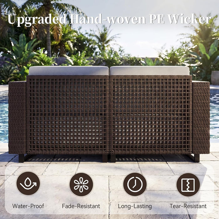 Patio Furniture Set with 10'' Ultra-Thick Cushions
