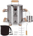 Barrel Smoker Grill Combo | 100% Stainless Steel Barrel | 95% Less Smoke, Even Heat | Easy to Use & Clean – Vertical Smoker Ideal for Balconies and Backyards (MINI-6 LBS)