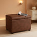 24" Leather Storage Ottoman Bench, Rectangle Foot Rest Stool for Living Room, Bedroom, Entryway, Coffee
