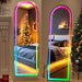 Arch Full Length Mirror 55.5 X 15.7 in with Stand — Arch LED RGB Full Body Mirror, 7 Lighting Modes, Dimmable Touch Controls, Adjustable Tilt, White Frame for Bedroom Dressing Room